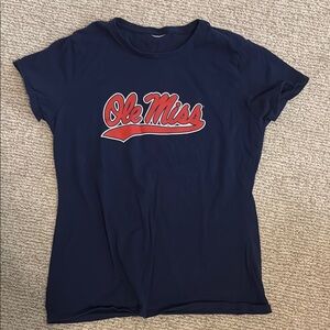Ole Miss Women's Navy Blue T-Shirt Size Small
